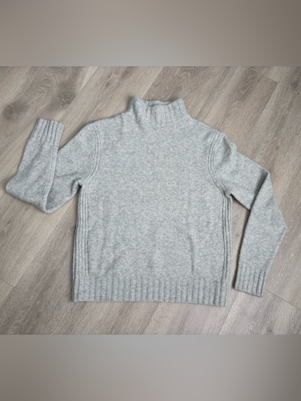 J. Crew Light Gray Mock Neck Merino Wool/ Alpaca Blend Sweater Size Large